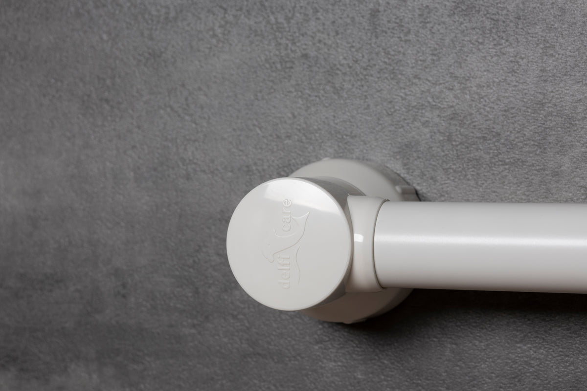 Haltegriff ohne Bohren – Deluxe Haltegriff Dusche, Bad, Toilette mit starker Klebeverbindung bis 130 kg, elegante Optik, rückstandsfrei entfernbar