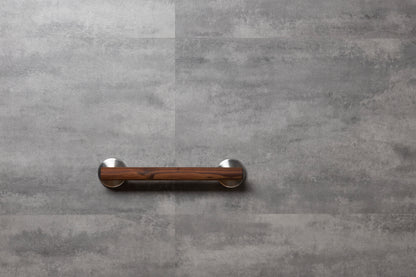 Haltegriff ohne Bohren aus Holz – Design Haltegriff Dusche, Bad, Toilette, mit Klebesystem bis 130 kg belastbar, natürliche Optik