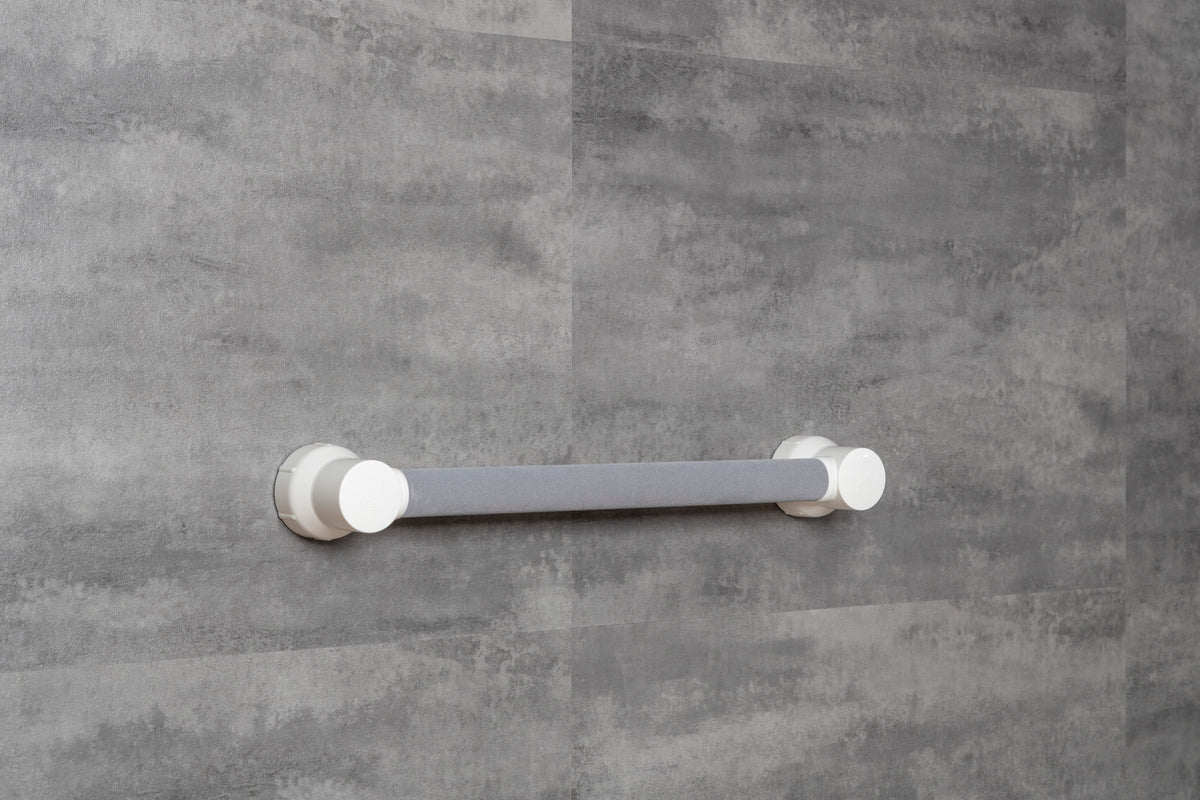 Soft-touch Haltegriff ohne Bohren –  Bad, Dusche & Toilette bis 130 kg belastbar, rutschhemmend, rückstandsfrei entfernbar