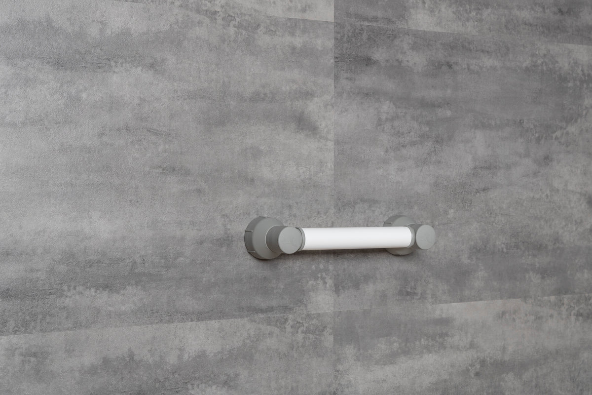 Haltegriff ohne Bohren für Dusche, Bad, Toilette – zum Kleben bis 130 kg belastbar, rückstandsfrei entfernbar, einfache Montage inklusive Video